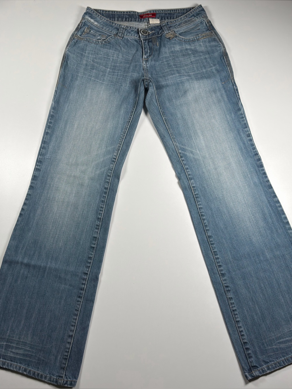 Vintage Miss Me XX Indigo Flare Jeans Size 30 Y2K Light Wash Flared Bootcut